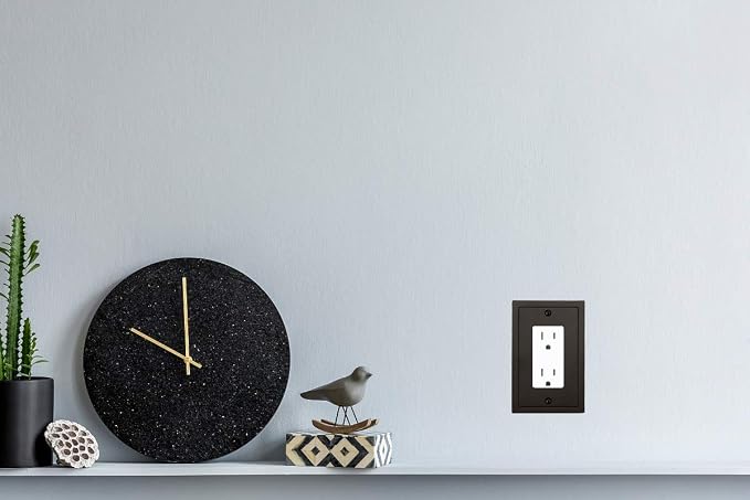 Modern Edge Decorative Wall Plate Switch Plate Outlet Cover, Durable Solid Zinc - Image 7