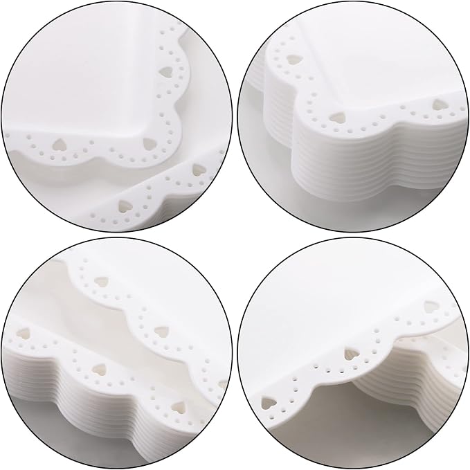 Peohud 12 Pack White Plastic Serving Tray - Image 3