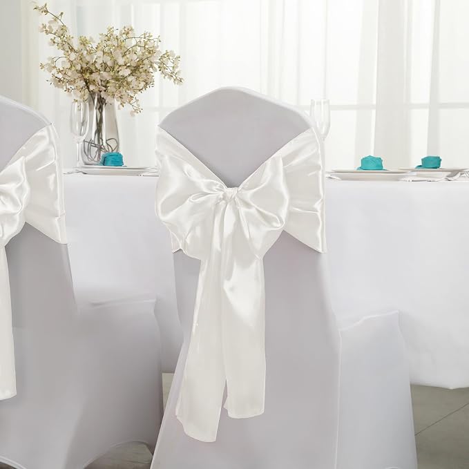 Horbaunal 12 Pack Ivory Satin Table Runner 12 x 108 Inch | Smooth Table Runners - Image 3