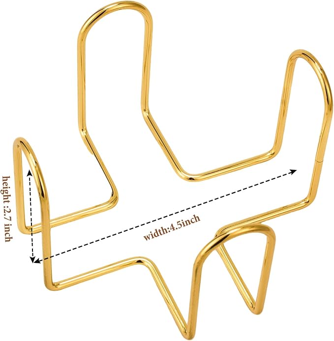 Coaster Holder 4.3 Inch Gold Iron Metal Holder Storage Caddy - Image 2