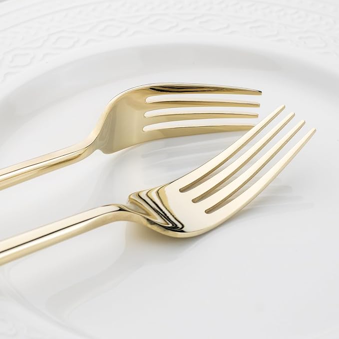 Alata Potter Champagne Gold 40-Piece Forged Silverware Set, Service - Image 6