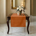 Signature Linen™ by D'Moksha Rust Table Runner 48 Inches, 100% Pure Linen by DMokshaHomes