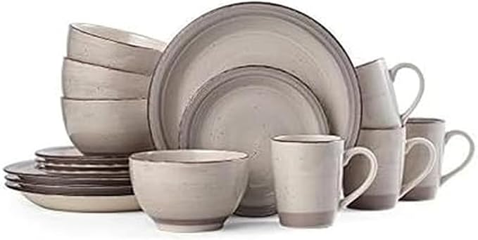 Pfaltzgraff Sadie 16-Piece Cream Dinnerware Set, Service by Pfaltzgraff