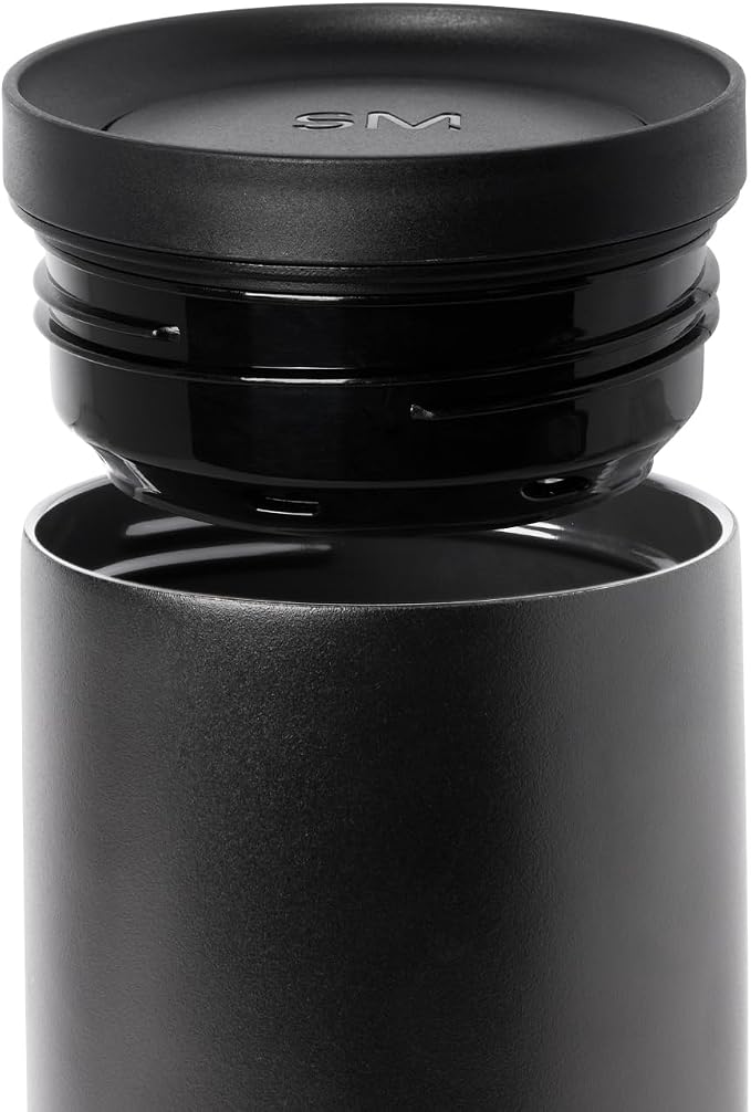 Simple Modern Insulated Travel Coffee Mug 360° Lid | 16oz | Black | Voyager - Image 3