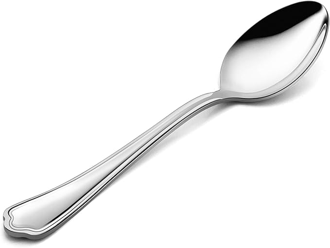 Dinner Spoons Set of 12, E-far 7.9 Inch Stainless Steel Soup Spoons Tablespoons by E-far