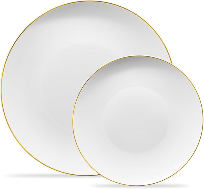 PLASTICPRO 32 Piece Combo Plates Set includes 16-7'' inch Plate & 16-10'' by PLASTICPRO