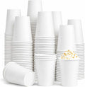 Paper Coffee Cups 12 oz, 100 Pack White Disposable Cups by Unknown