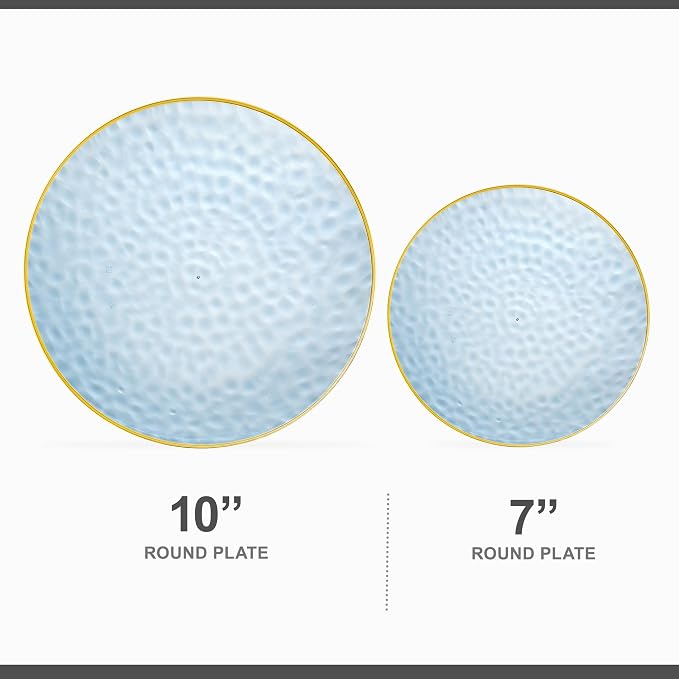 PLASTICPRO 128 Piece Combo Plates Set includes 64-7'' inch Plates & 64-10'' - Image 4
