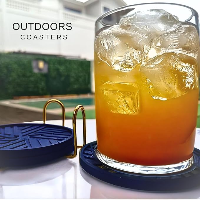 Navy Blue Coasters Set of 6 - Image 4