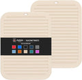 2 Pack Square Trivets for Hot Dishes | 9*12in Silicone Hot Pads for Kitchen by Joyhalo