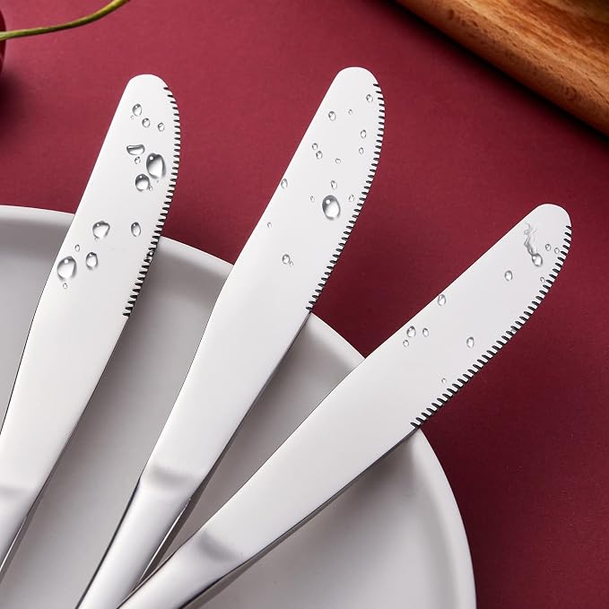 Aebeky 16-Piece Stainless Steel Table Knives, Dinner Knives Set - Image 6