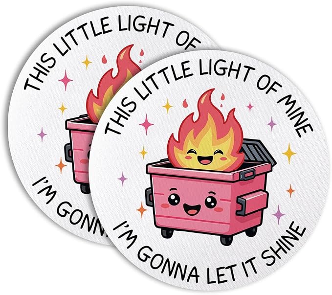 This Little Light of Mine I’m Gonna Let It Shine Drink Cup Holder Coaster Set by Unknown