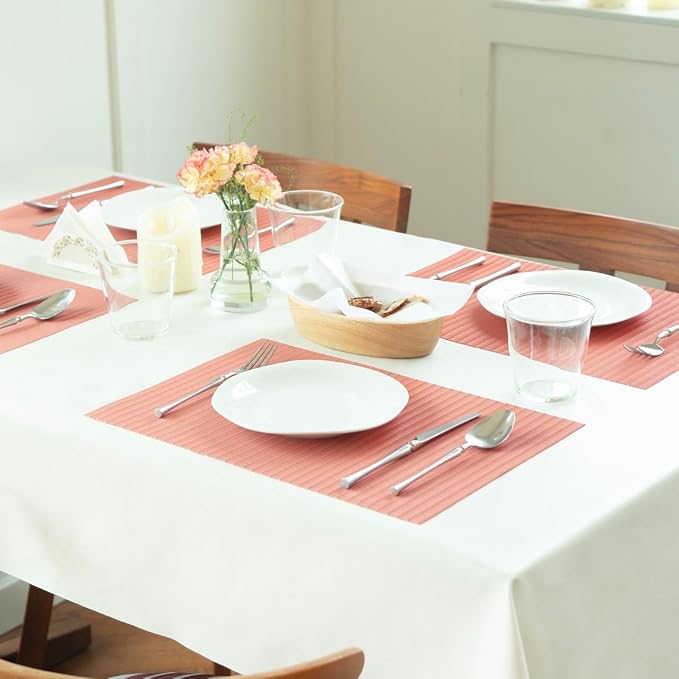 Placemats Set of 6 Vinyl/Plastic Woven Place Mats - Image 6