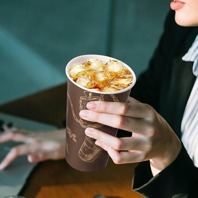Coffee Cups 16oz 180 Pack Disposable Paper Cup Durable Drinking Cup | Paper Cups - Image 6