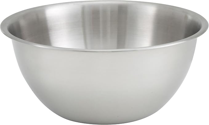Winco 5 qt Stainless Steel Mixing Bowl | Dishwasher safe, Extra deep, Heavy-duty by Fonteme