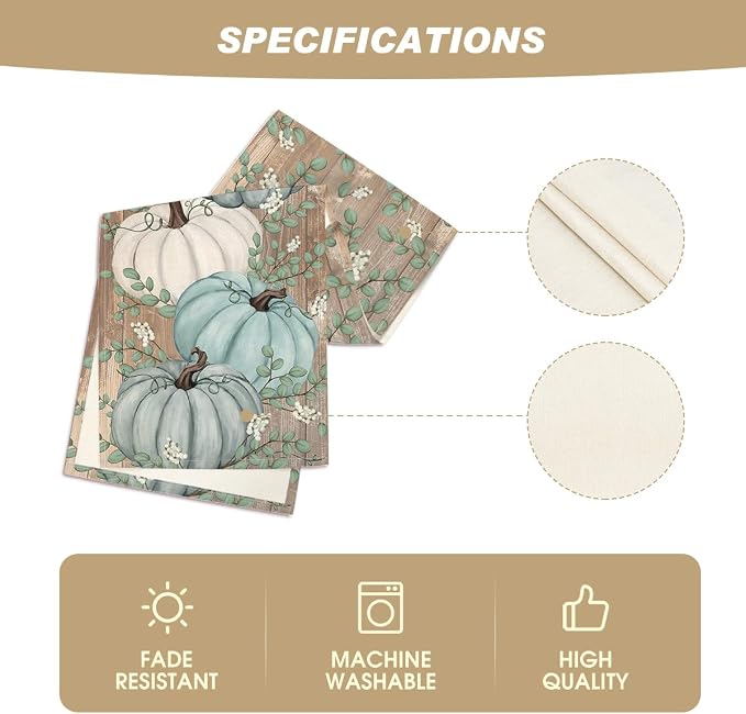 Artoid Mode 210 GSM Fall Table Runner 13x36 Inch Home Party Decor | Pumpkins - Image 5
