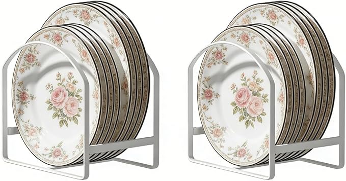 2 Pack Kitchen Plate Holder Organizer by LINFIDITE
