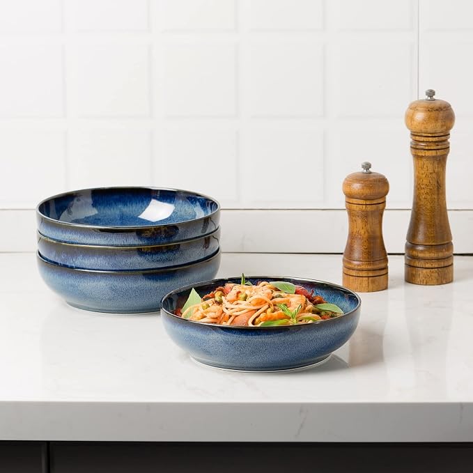 30oz Ceramic bowls set of 4-8" serving bowls - Image 4