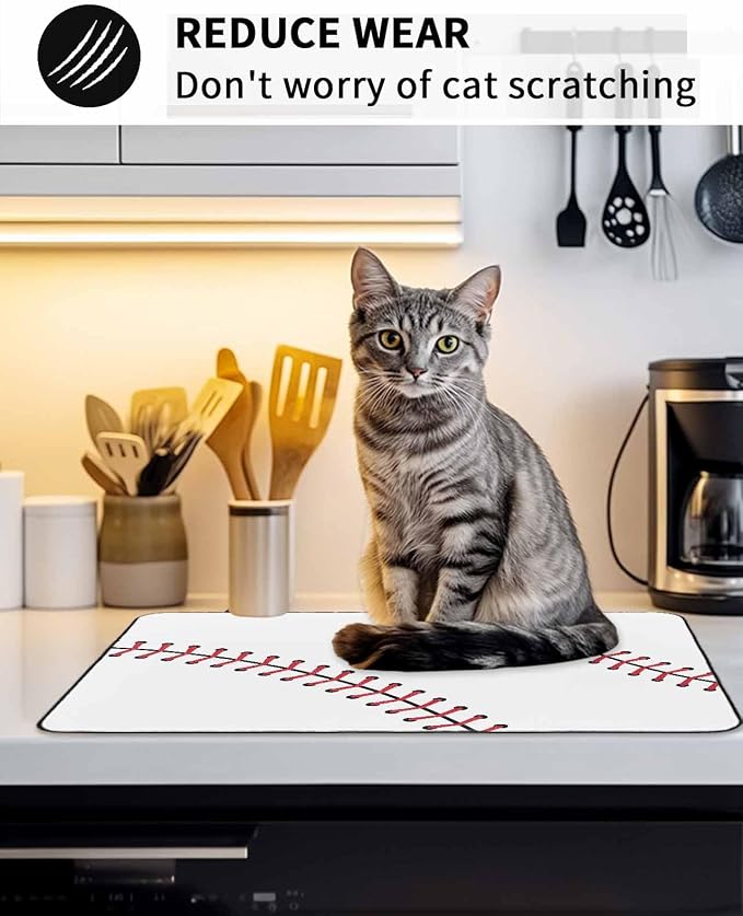 American Baseball Sports Induction Cooktop Protector Mat, Glass Top Stove Cover - Image 3