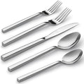 Alata Cube 40-Piece Forged Stainless Steel Flatware Set Cutlery Set, Mirror by Alata