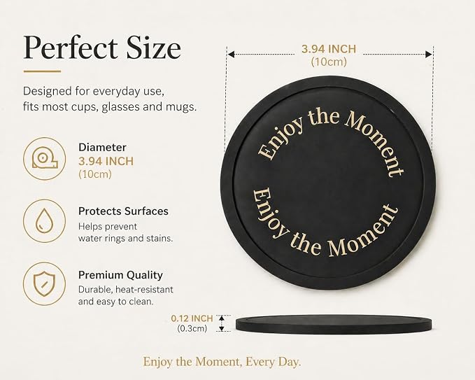 Silicone Coasters Set of 6, Premium Drink Coaster - Image 2