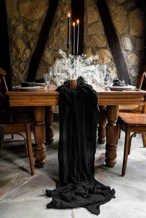 20Pack Black Cheesecloth Table Runner 20 x 120 inch Gauze Table Runner | - Image 2