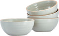 Bico Light Sage Green 24oz Stoneware Cereal Bowls Set, Microwave and Dishwasher by Bico