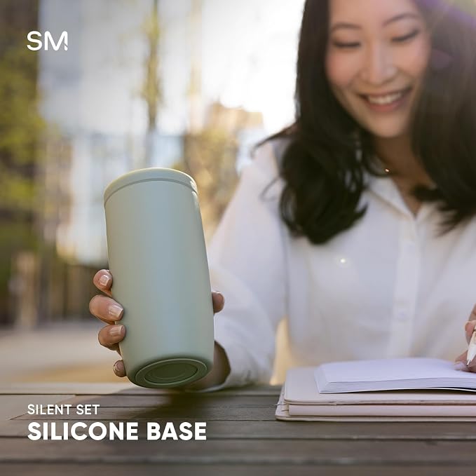 Simple Modern Insulated Travel Coffee Mug 360° Lid | 16oz | White | Voyager - Image 6