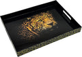 Serving Tray with Handles, 15.7 * 11.8 inches, Plastic Ottoman Tray with by PDUHKO