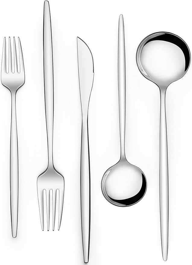 Silverware Set 20 Piece, Wildone Stainless Steel Flatware Set Service by Wildone