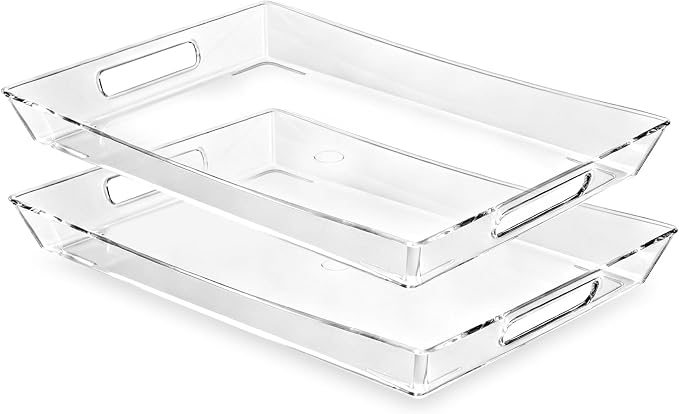 Clear Plastic Serving Tray by Unknown