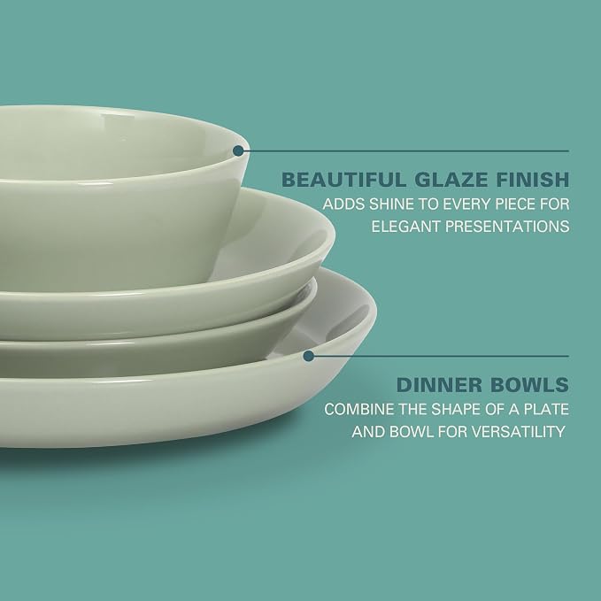Gibson Home Summer Shades 16 Piece Plates and Bowls Dishes Service - Image 3