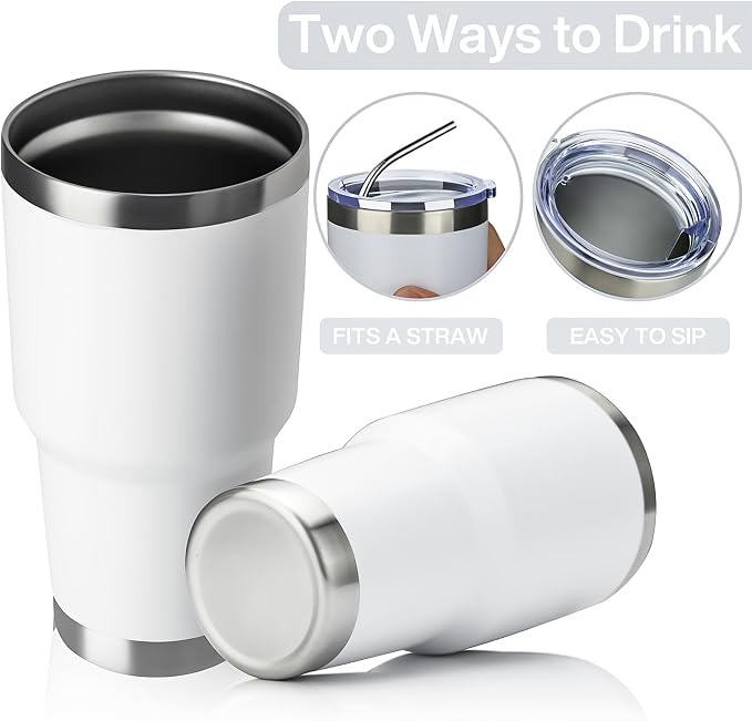 MEWAY 30oz Tumbler Double Wall Vacuum Insulated Travel Mug, Stainless Steel - Image 3