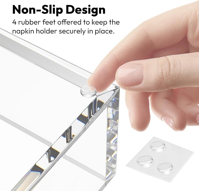 Square Acrylic Napkin Holder Tray - Image 6