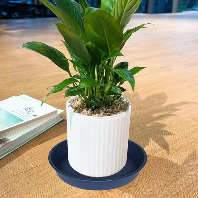 2 Pack of 10 inch Plant Saucer Gray, Heavy Duty Plastic Plant Saucer 10 inch - Image 4