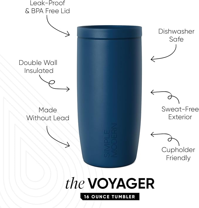 Simple Modern Halloween Travel Coffee Mug 360° Lid | 16oz | Pumpkins | Voyager - Image 5