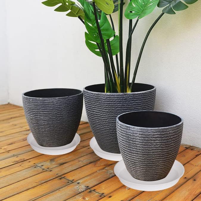 4 Pack of 19 inch Plant Saucer, 2.7" Depth Tray, Large Deep Garden Plastic - Image 7