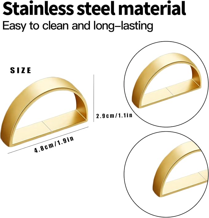 80 Pcs Gold Napkin Rings - Image 2