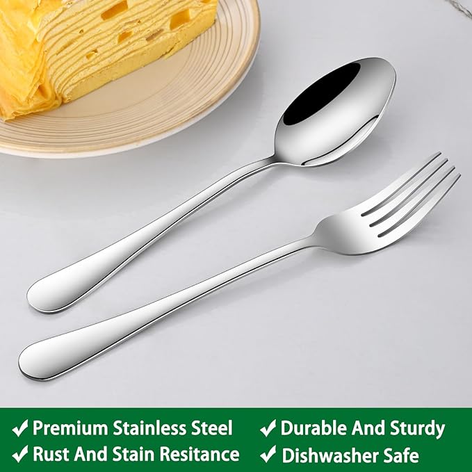DEHOV 30 Pieces Silverware Set, Premium Stainless Steel Flatware Set Service - Image 3
