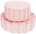 LIYH 50 Pcs Pink Plastic Plates Reusable by LIYHLoveinyourheart