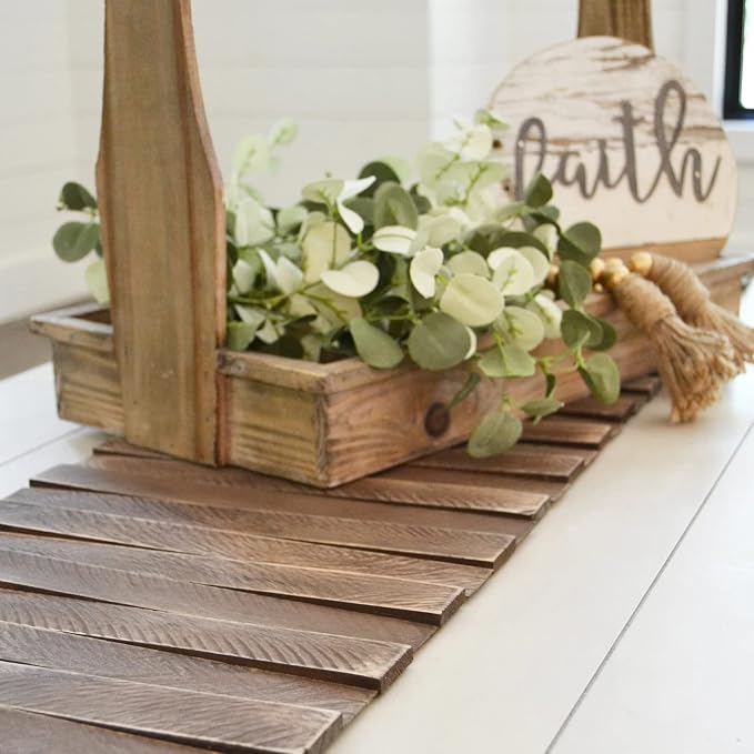 Wooden Table Runner, Natural Durable Wood Table Runner, 50 x 12 Inches by MFXIP