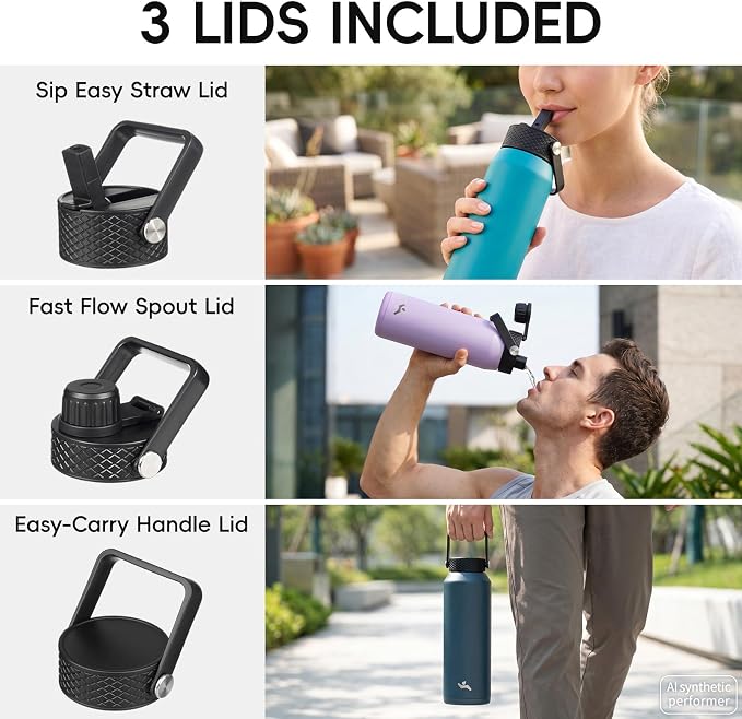 Konokyo 40 oz Insulated Stainless Steel Water Bottle - Image 3