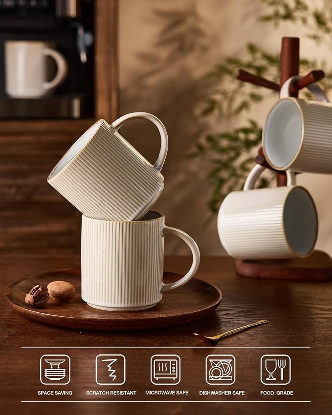 famiware Coffee Mug Set for 6, Star 16 oz Catering Mugs Cup Set - Image 7