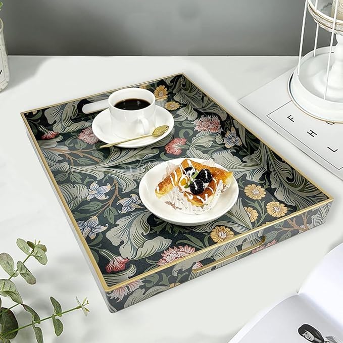 Large Tay for Ottoman Coffee Table, Modern Plastic Serving Tray - Image 4