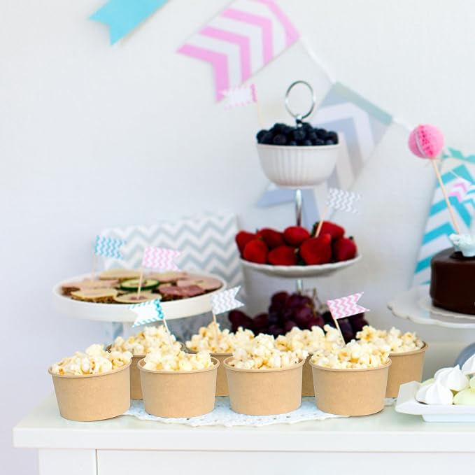 ESSENTIAL Paper Ice Cream Cups, Paper Snack Containers - Image 6