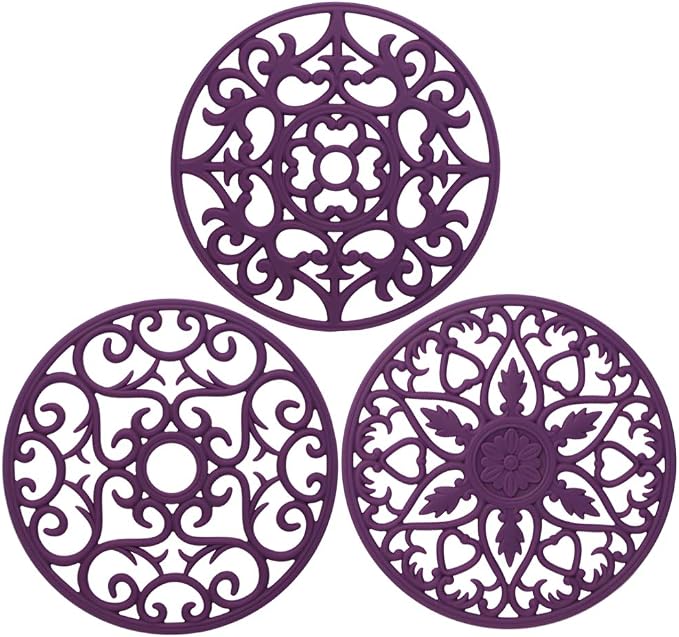 ME.FAN Trivets for Dishes/Pots/Pans, Flexible/Durable/Non Slip Hot Pads to by MEFAN