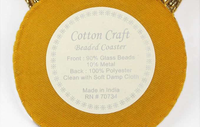 COTTON CRAFT Glitz Handmade Beaded Coaster - Image 8