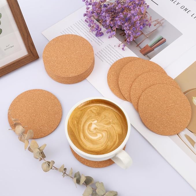 150 Pieces 3.6 Inch Cork Coasters - Image 4