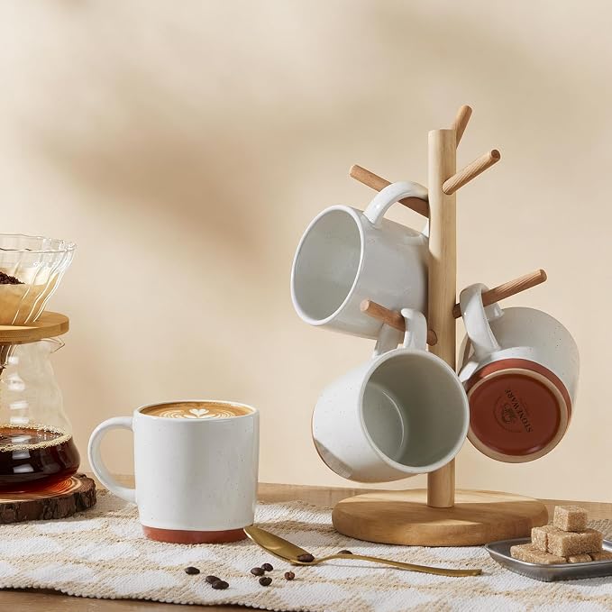 E-far Ceramic Coffee Mug Set of 6, 12oz Stoneware Coffee Cup - Image 8