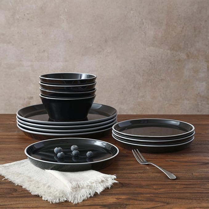 Famiware Saturn Dinnerware Sets, Ceramic Plates and Bowls - Image 4